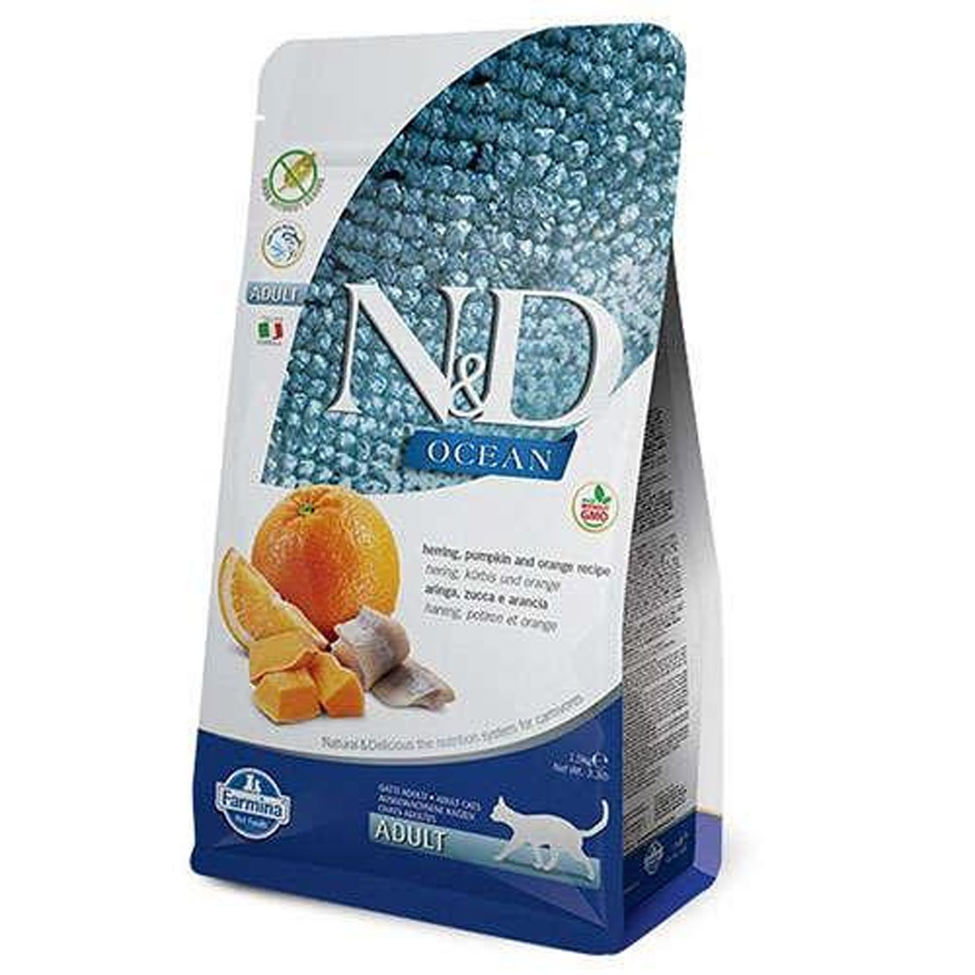 N&D Ocean Balık Portakal ve Balkabaklı Kedi Maması 5Kg