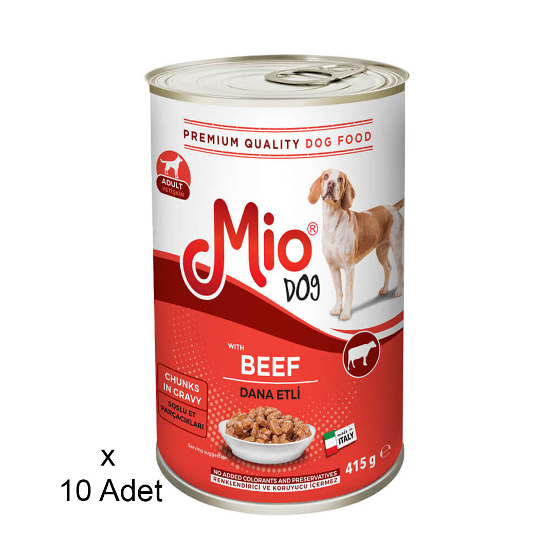 Mio Dana Etli Konserve Köpek Maması 415gr x10 Adet